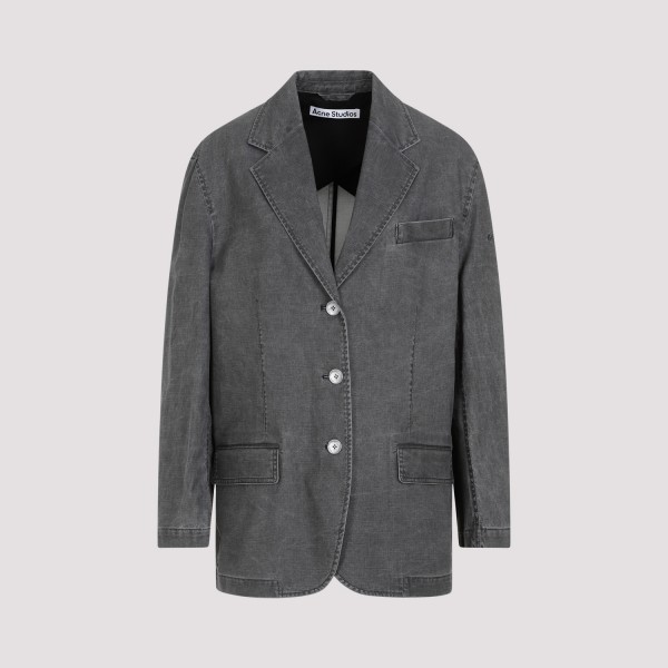 Shop Acne Studios Cotton Jacket 38 In Black