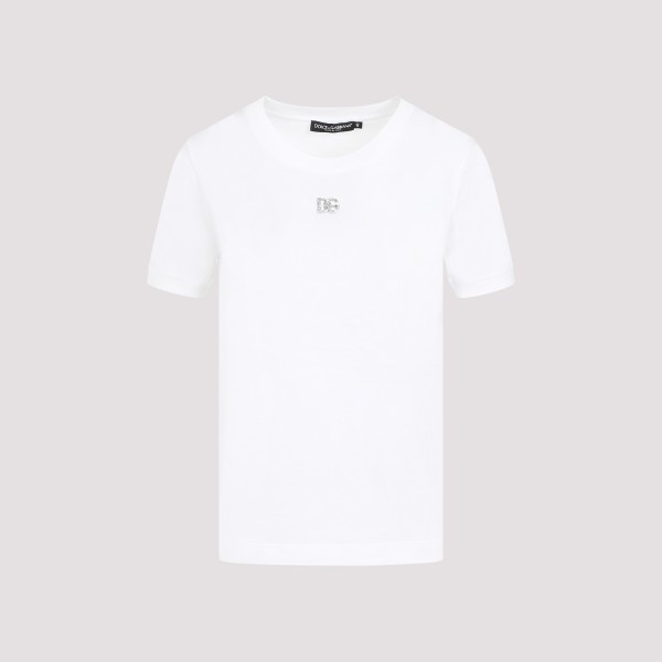 Shop Dolce & Gabbana Essential T-shirt 42 In W Bianco Ottico