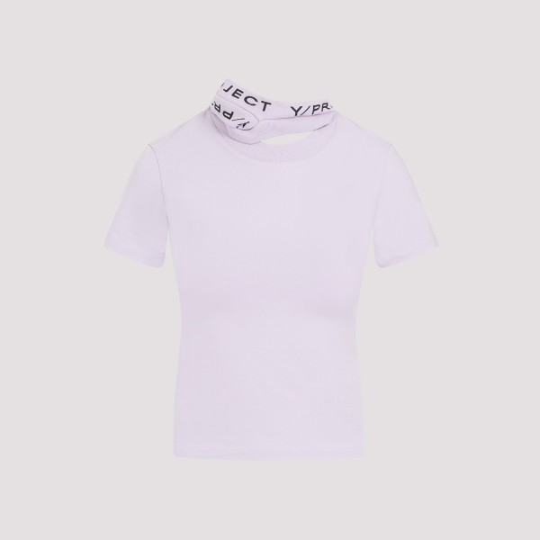 Shop Y/project Triple Collar Fitted T-shirt M In Lilac