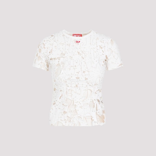 Shop Diesel T-uncyna T-shirt M In White