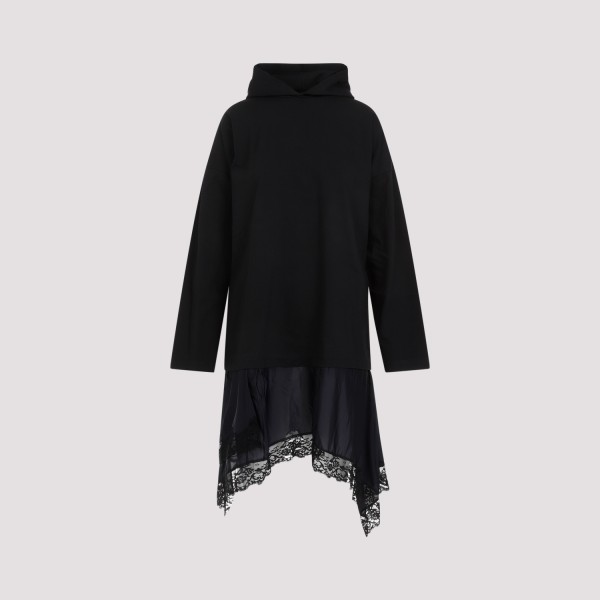 Shop Balenciaga Hooded Hybrid Dress 2 In Black