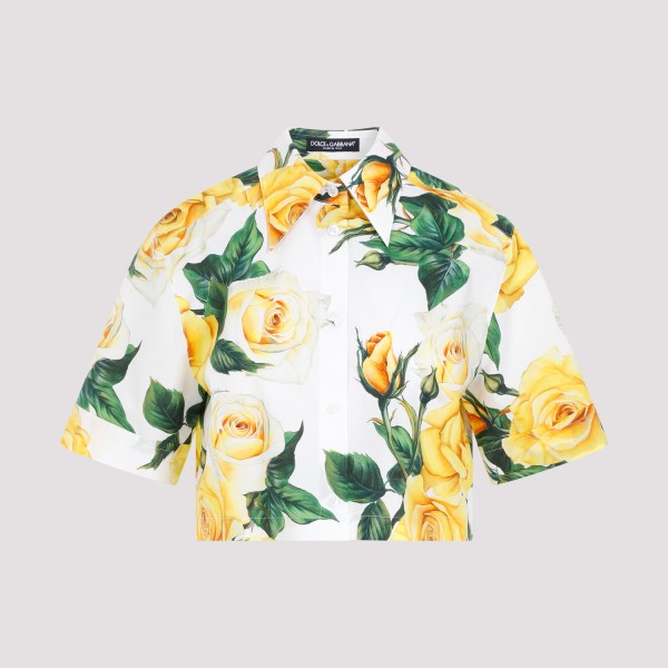 Shop Dolce & Gabbana Rose Print Shirt 38 In Havo Rose Gialle