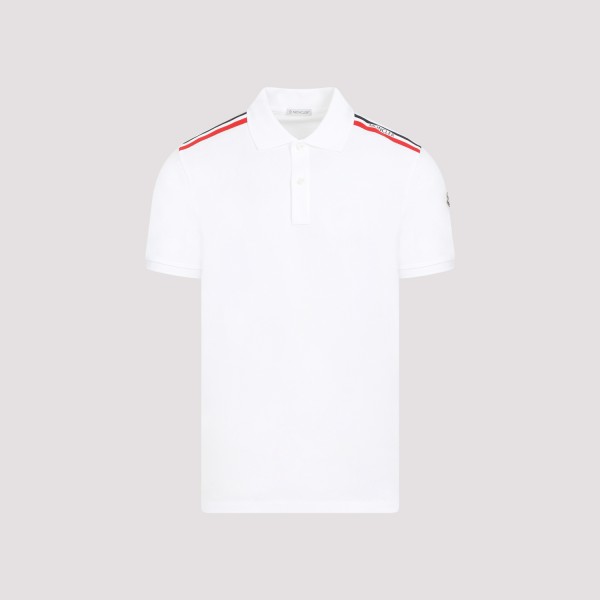 Shop Moncler Cotton Polo T-shirt Xl In White