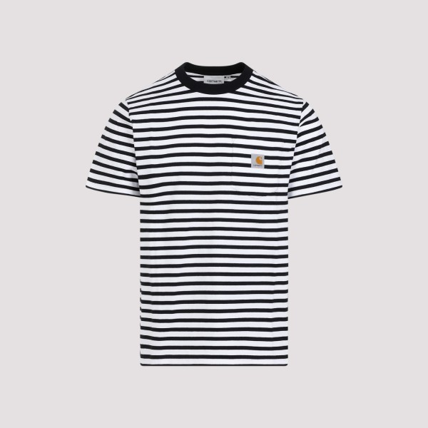 Shop Carhartt Wip S/s Seidler Pocket T-shirt L In Black White