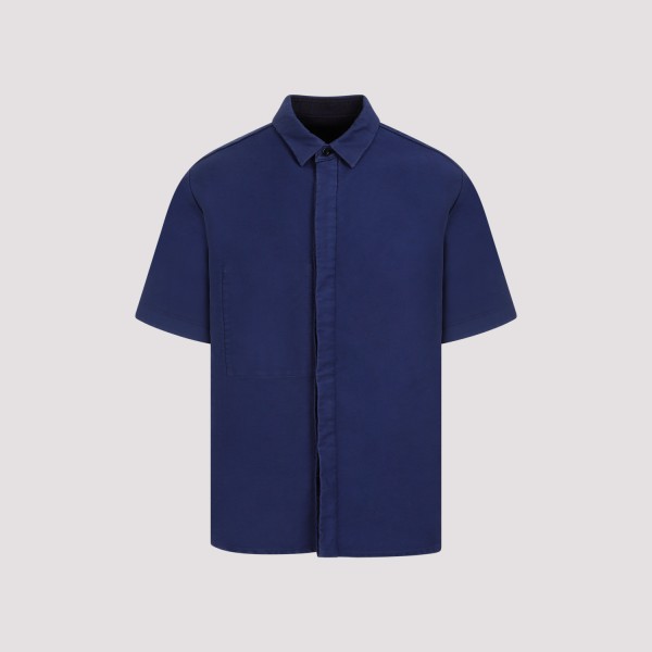 Shop Sacai Moleskin Shirt 4 In Blue