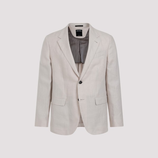 ZEGNA ZEGNA OASI LINEN JACKET 50