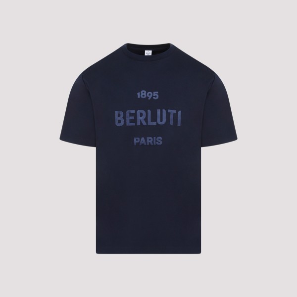 Shop Berluti Cotton T-shirt Xl In Marine