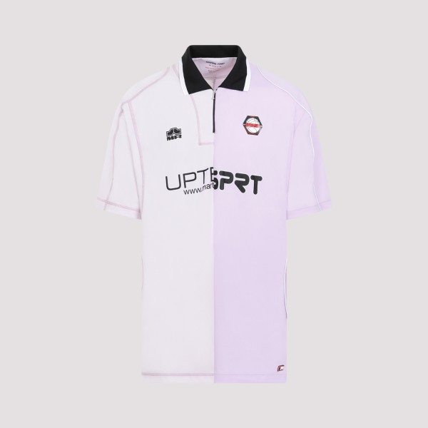 Shop Martine Rose Martin Rose Half And Half Football Top L In Lilac Lilac