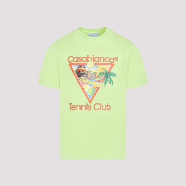 Shop Casablanca Printed Cotton T-shirt Xl In Afro Cubism Tennis