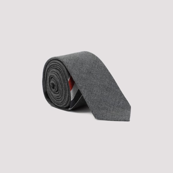 Shop Thom Browne Wool Tie Unica In Dark Grey