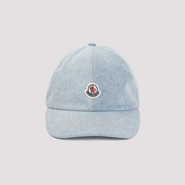 Shop Moncler Cotton Hat Unica In Medium Blue