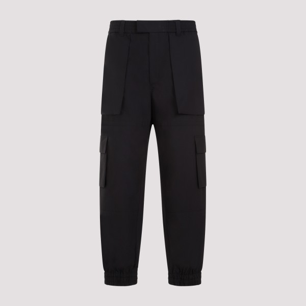 Shop Alexander Mcqueen Cotton Cargo Pants 50 In Black