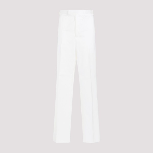 Thom Browne Straight Leg Chino Pants In White