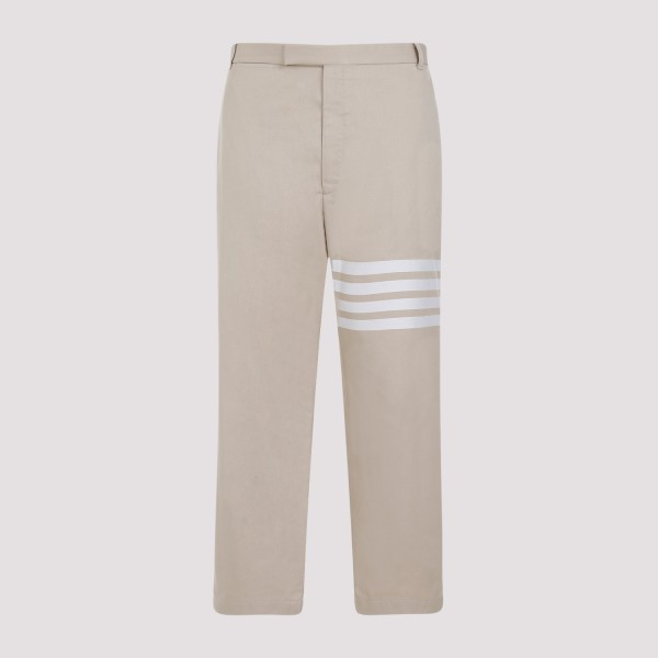 Shop Thom Browne Thome Browne Unconstructed Straight Leg Trousers 3 In Camel