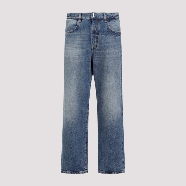 Shop Givenchy Round Regular Fit 5 Pockets Denim Jeans 31 In Indigo Blue