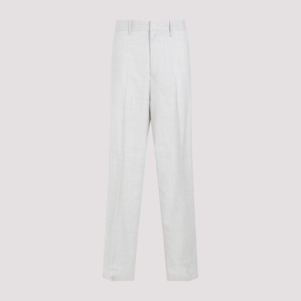 Shop Givenchy Extra Wide Leg Trousers 48 In Chalk White