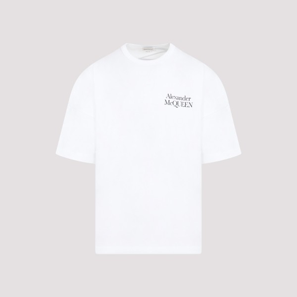 Alexander Mcqueen Cotton T-shirt In White Black