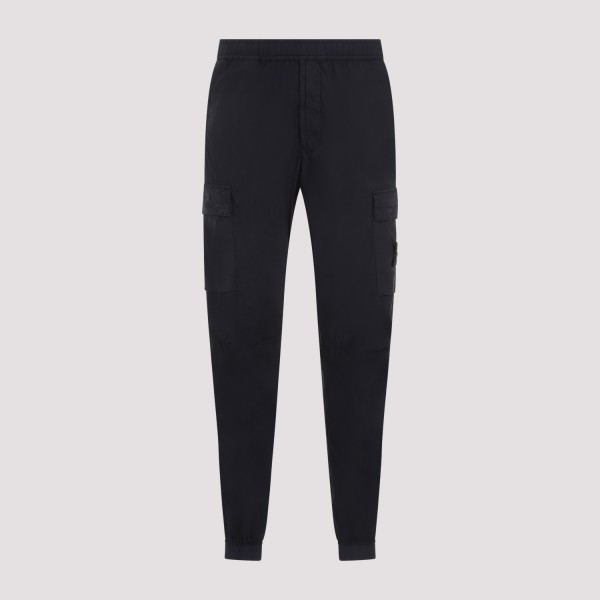 Stone Island Cotton Cargo Pants In A Navy Blue