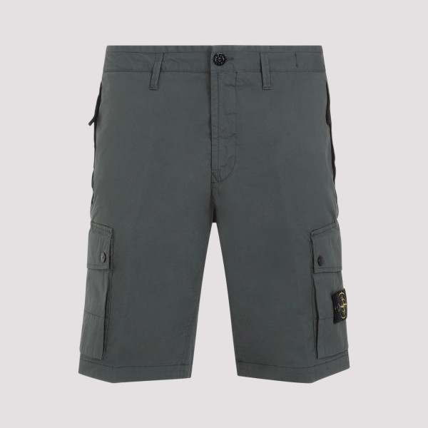 Shop Stone Island Cotton Shorts 31 In V Musk