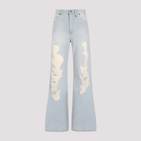 Shop Egonlab Atomic Denim Jeans S In Destroyed Washed Denim
