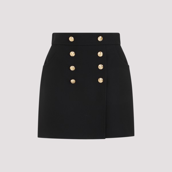 Shop Gucci Mini Skirt 42 In Black