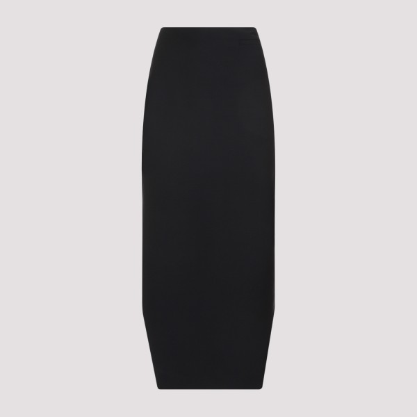 Shop Givenchy Front Kick Skirt 36 In Black