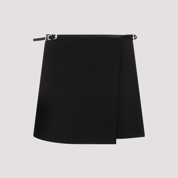 Givenchy Mini Wrap Voyou Skirt In Black
