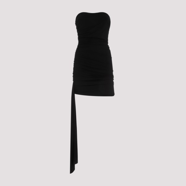 Shop Magda Butrym Viscose Mini Dress 36 In Black