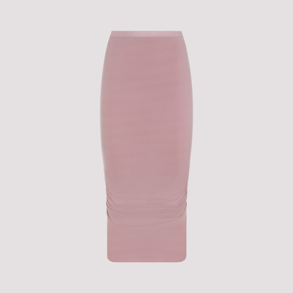 Shop Rick Owens Shirmp Skirt 42 In Dusty Pink
