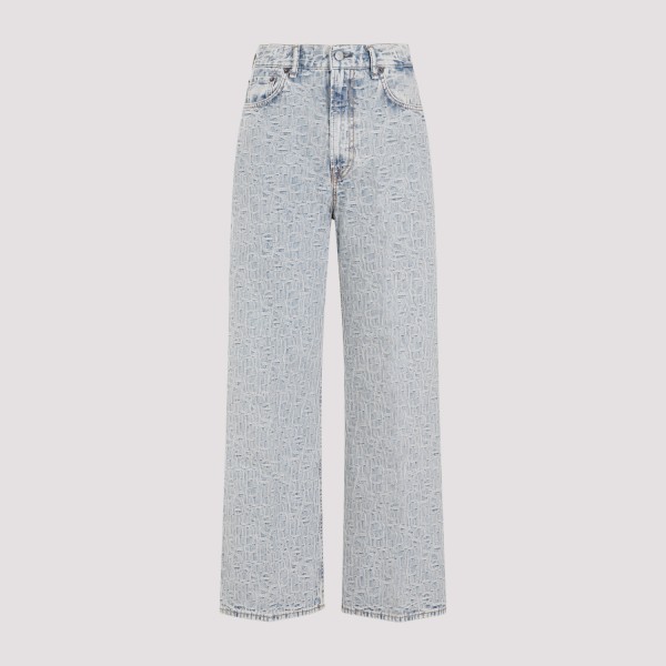 Shop Acne Studios 5 Pockets Denim Jeans 26/28 In Buf Blue Beige