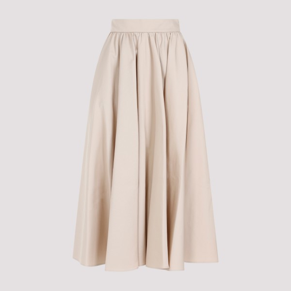 Patou Maxi Cotton Skirt In B Beige