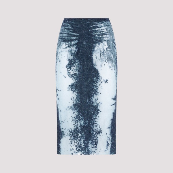 Shop Diesel Cotton Skirt Xs In At Peacot Blue