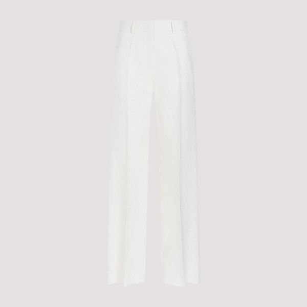 Valentino Crepe Pants In White