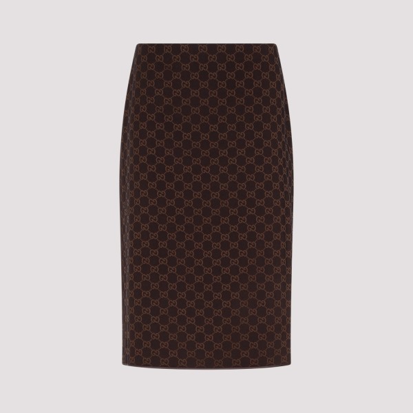 Shop Gucci Skirt 38 In Dark Brown