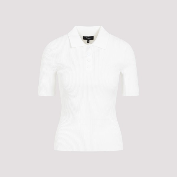 Shop Theory Ribbed Polo S In White
