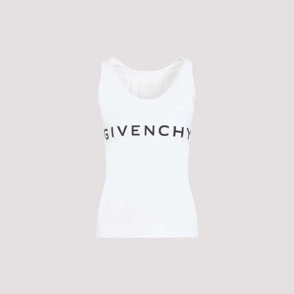 Shop Givenchy Tank Top Xs In White Black