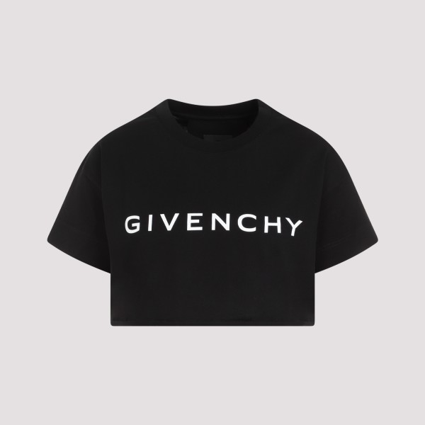 Shop Givenchy Cropped T-shirt M In  Black