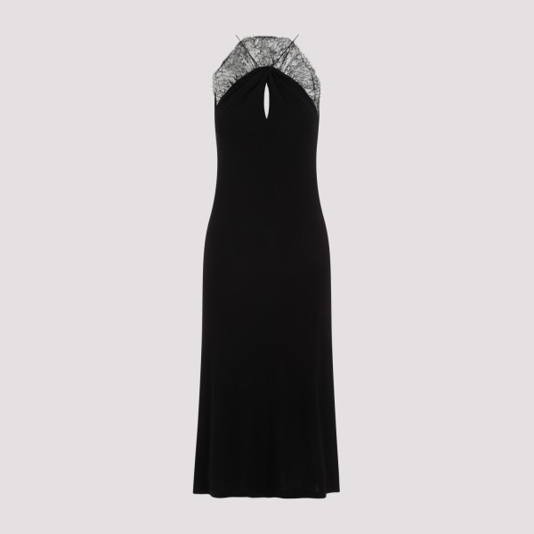 Shop Givenchy Sleeveless Lace Dress 38 In Black