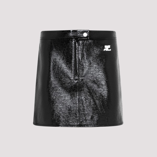 Courrèges Courreges Vinyl Mini Skirt In Black