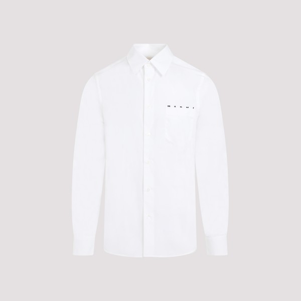 Shop Marni L/s Shirt 50 In Low Lily White