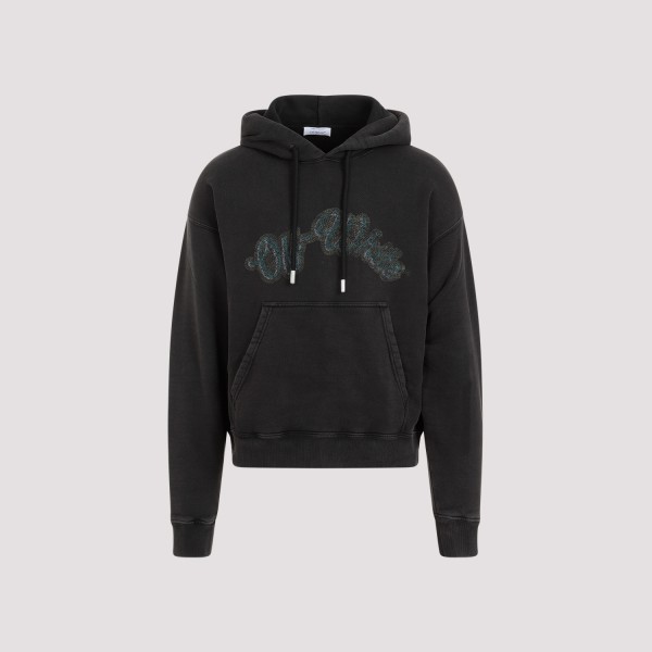 Shop Off-white Off White Green Bacchus Skate Hoodie L In Black