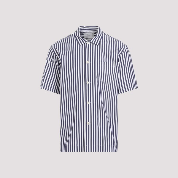 Shop Sacai Shirt 3 In Navy Stripe
