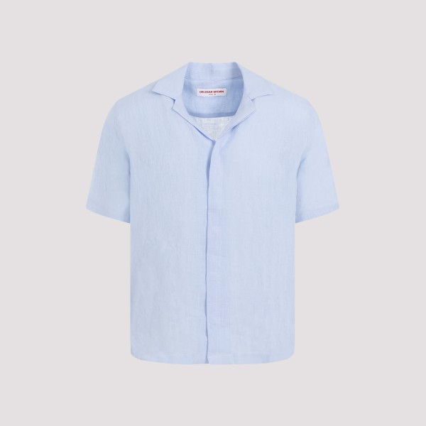 Shop Orlebar Brown Maitan Ii Shirt M In Soft Blue