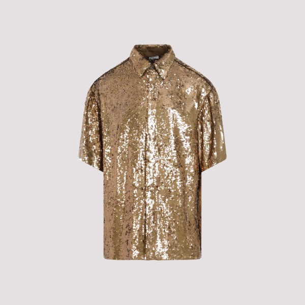 Shop Dries Van Noten Cassidye Shirt M In Gold