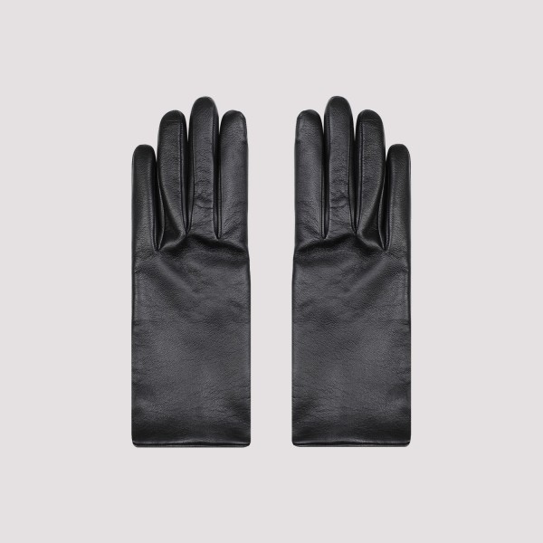 Saint Laurent Gloves In Black Gold