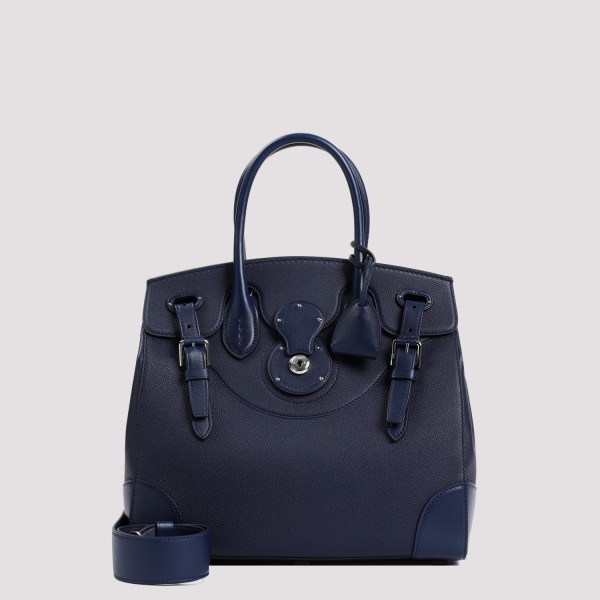 Ralph Lauren Collection Soft Ricky Grained Leather Bag In Ink
