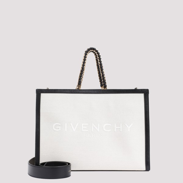 Givenchy Medium Framed Tote With Chain In Natural Beige