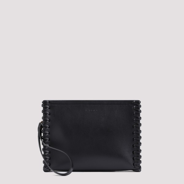 Etro Leather Pouch In N Nero