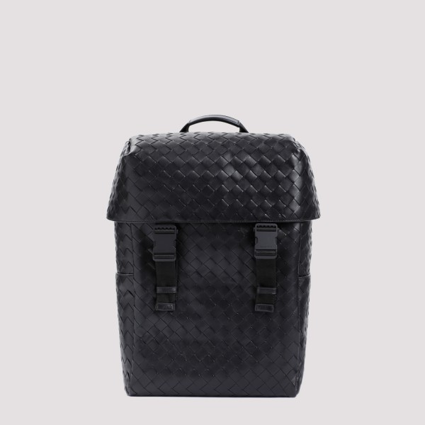 Bottega Veneta Calf Leather Backpack In Black