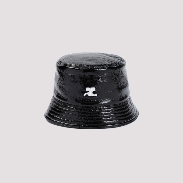 Shop Courrèges Courreges Signature Vinyl Bucket Hat M In Black